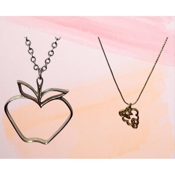 Avon Jewelry - Avon Set of Two Vintage Necklaces Apple & Grape